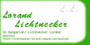 lorand lichtnecker business card
